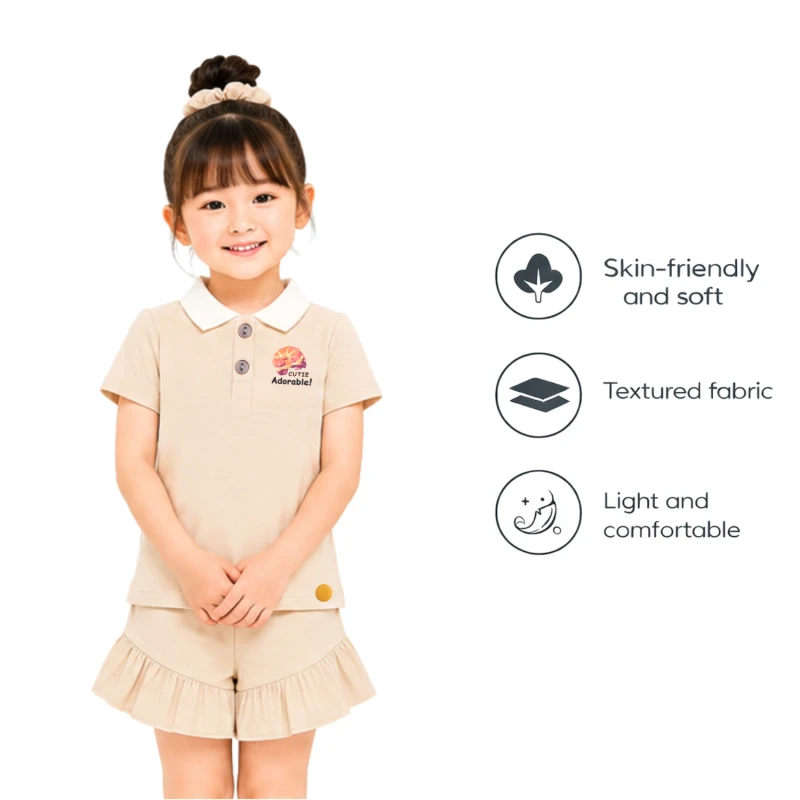 Setelan Anak Perempuan Cream Cutie 3005