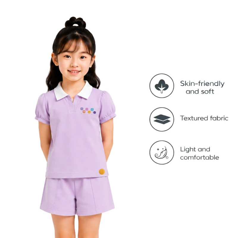 Setelan Anak Perempuan Lilac Summer Mode 3004