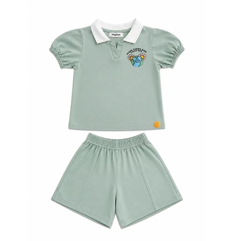 Setelan Anak Perempuan Sage Earth Day 3004
