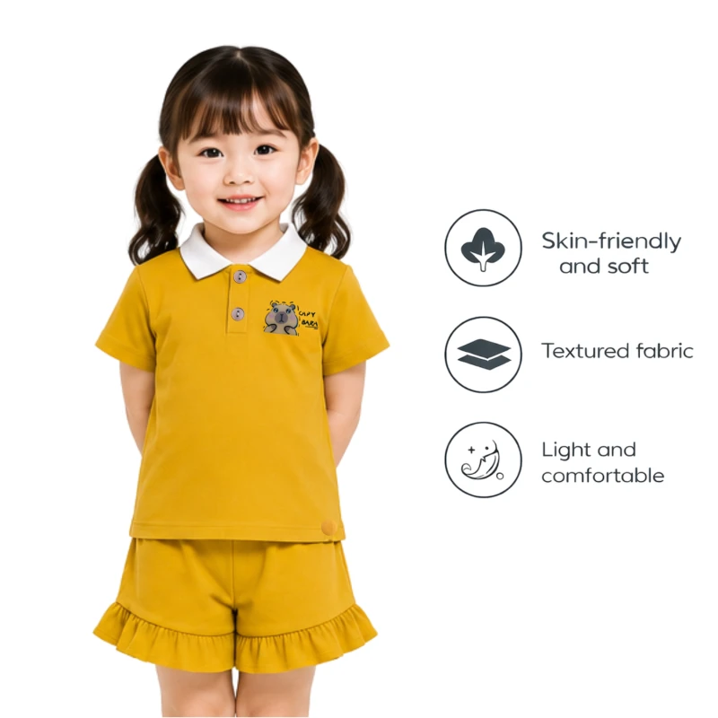 Setelan Anak Perempuan Yellow Capy Bara 3005