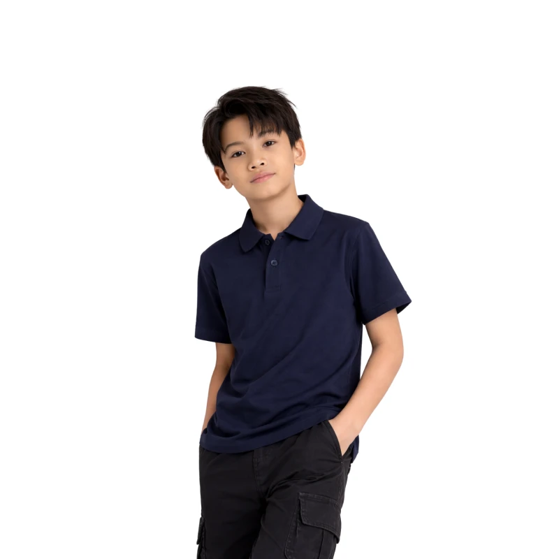 Polo Shirt Navy Casual Look