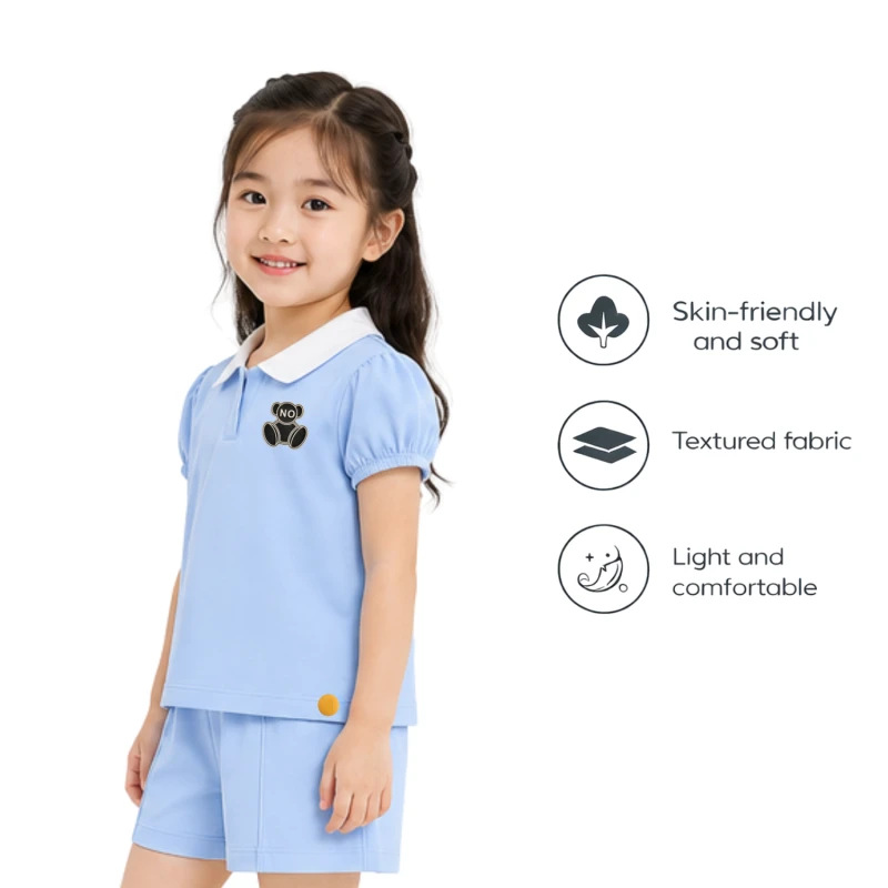 Setelan Anak Perempuan Biru No Bear 3004