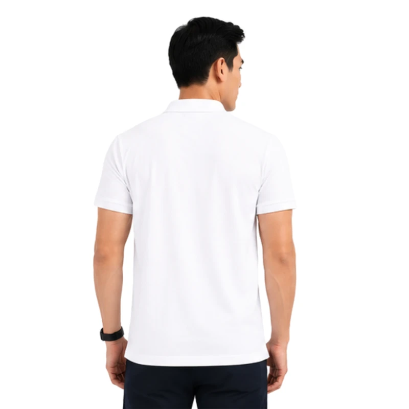 Polo Pria Shirt White Casual 9002