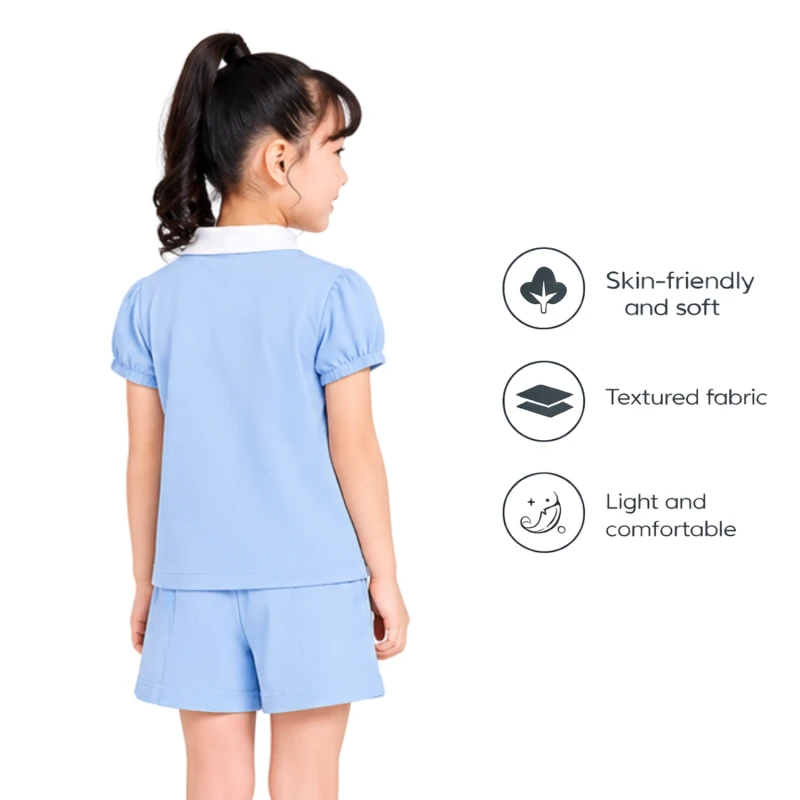 Setelan Anak Perempuan Biru Favorite 3004