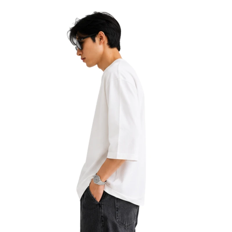 Oversized Basic T-Shirt Premium White 9008