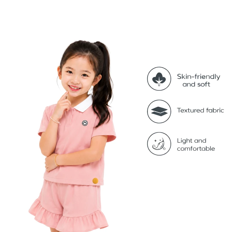 Setelan Anak Perempuan Peach Emoji