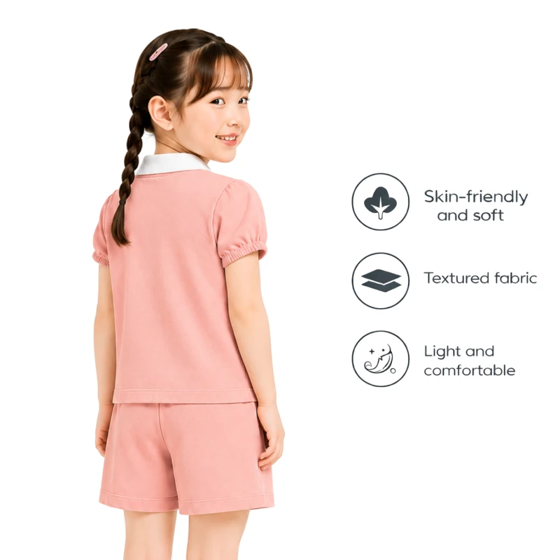 Setelan Anak Perempuan Peach Earth Day 3004