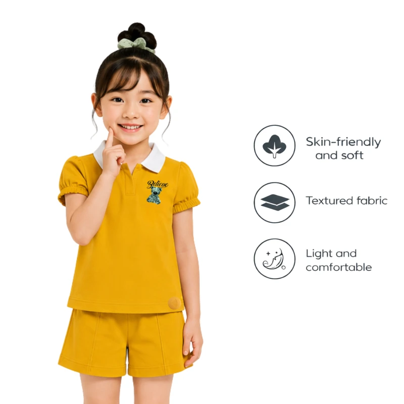 Setelan Anak Perempuan Yellow Believe 3004