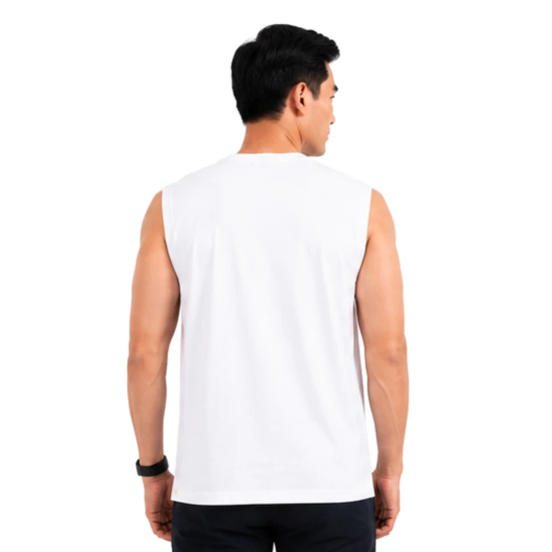 Atasan Tanpa Lengan Singlet White Top Polycot Premium 9006
