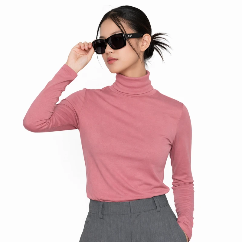 Mockneck Polos Pink