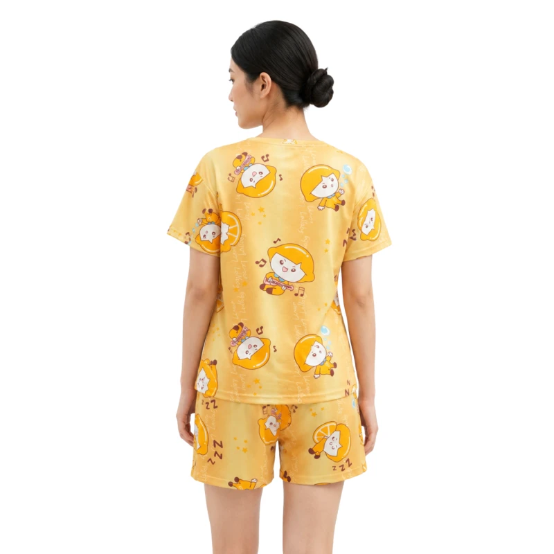 Setelan Piyama Homewear Big Size Motif King One Yellow Premium