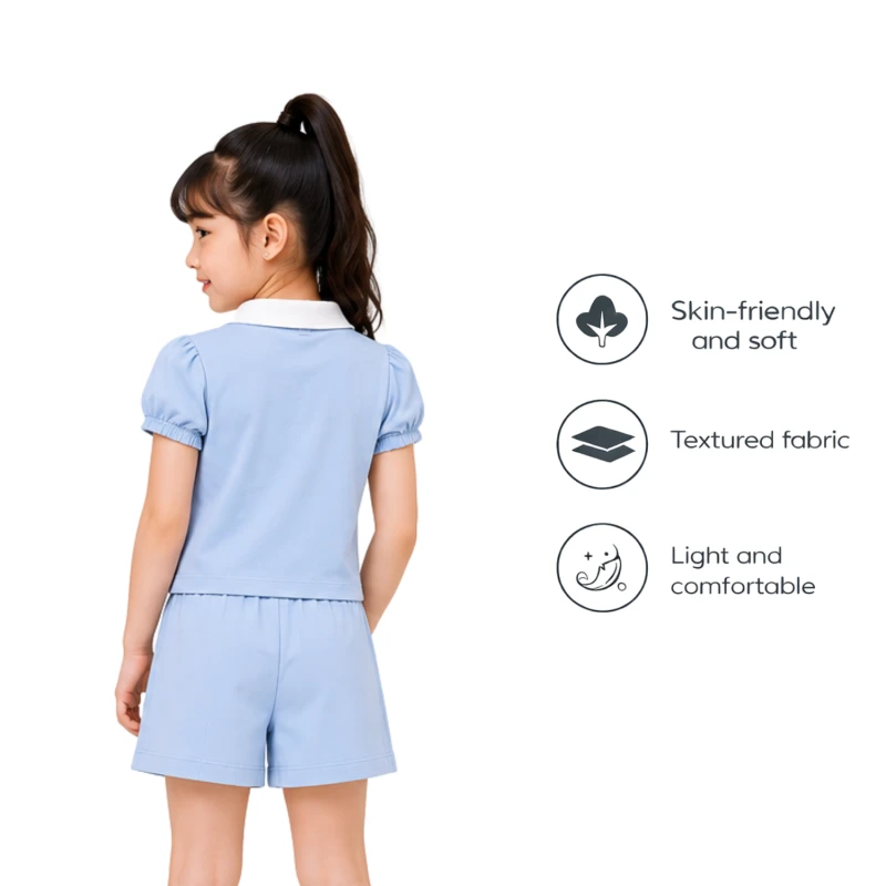Setelan Anak Perempuan Biru @ 3004