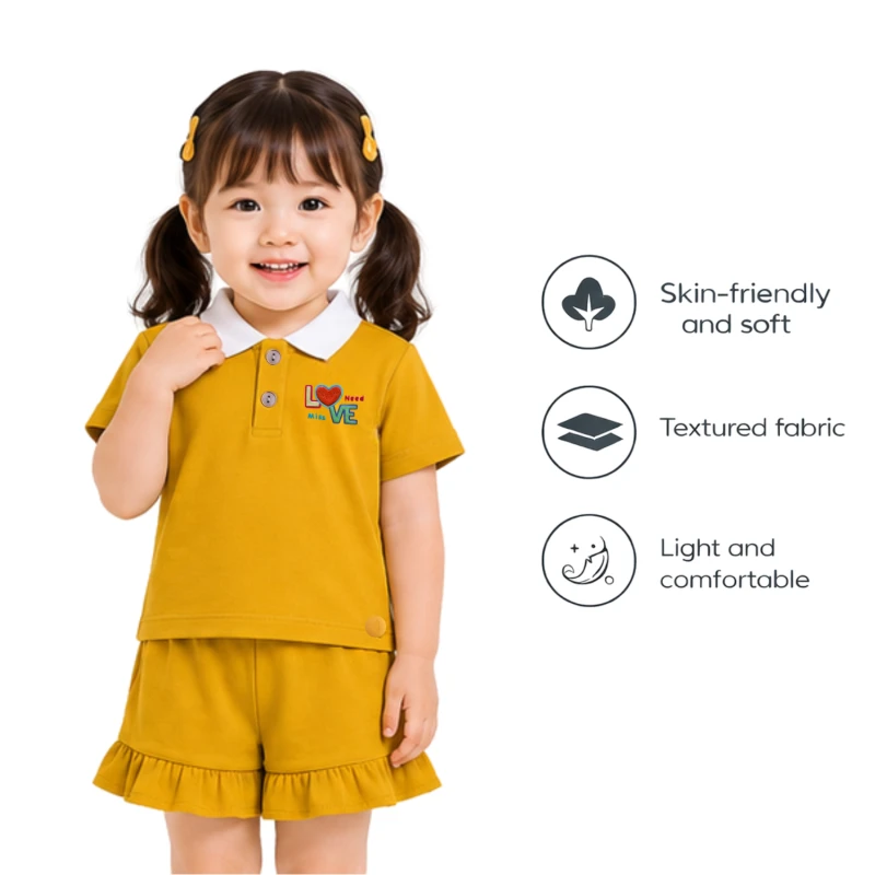 Setelan Anak Perempuan Yellow Love Need 3005