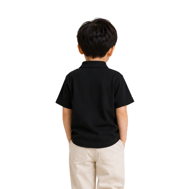 Polo Kids Black Casual Look