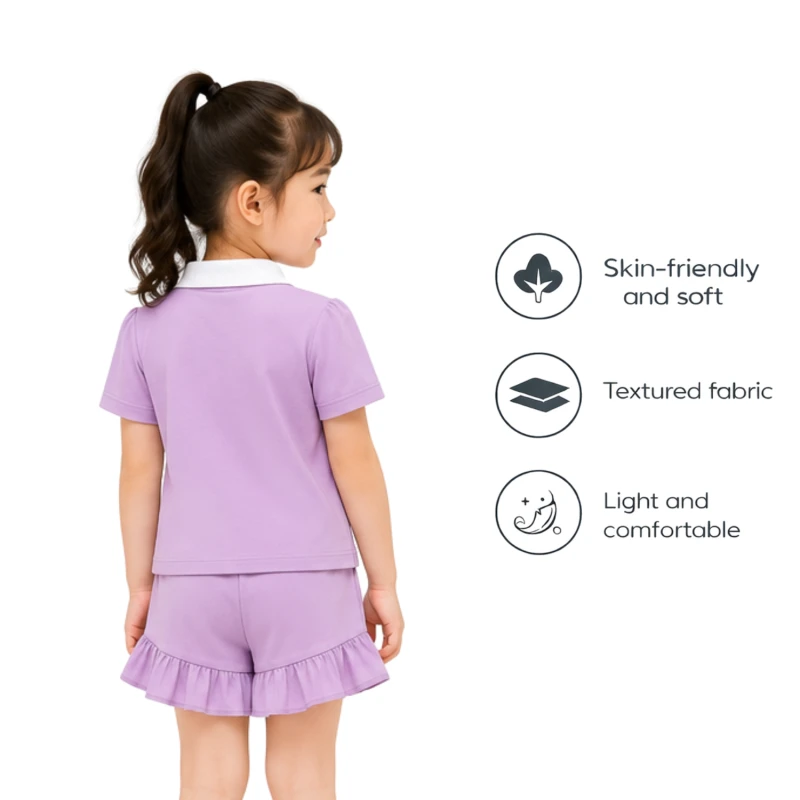 Setelan Anak Perempuan Lilac No 3005