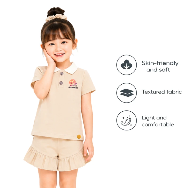Setelan Anak Perempuan Cream Cutie 3005