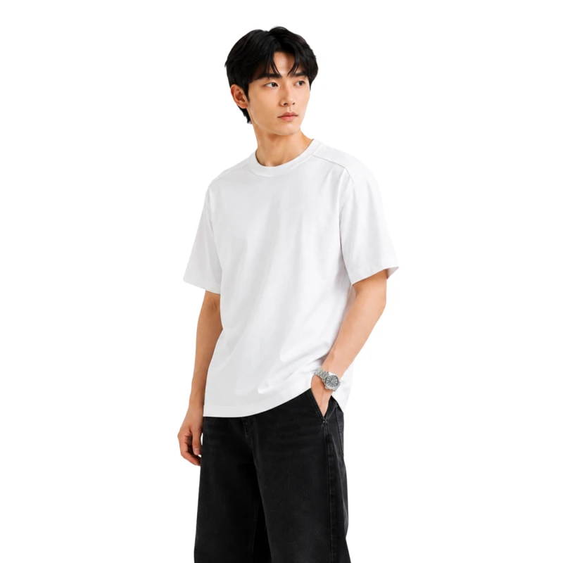 Basic T-Shirt Polycot Premium White 9009