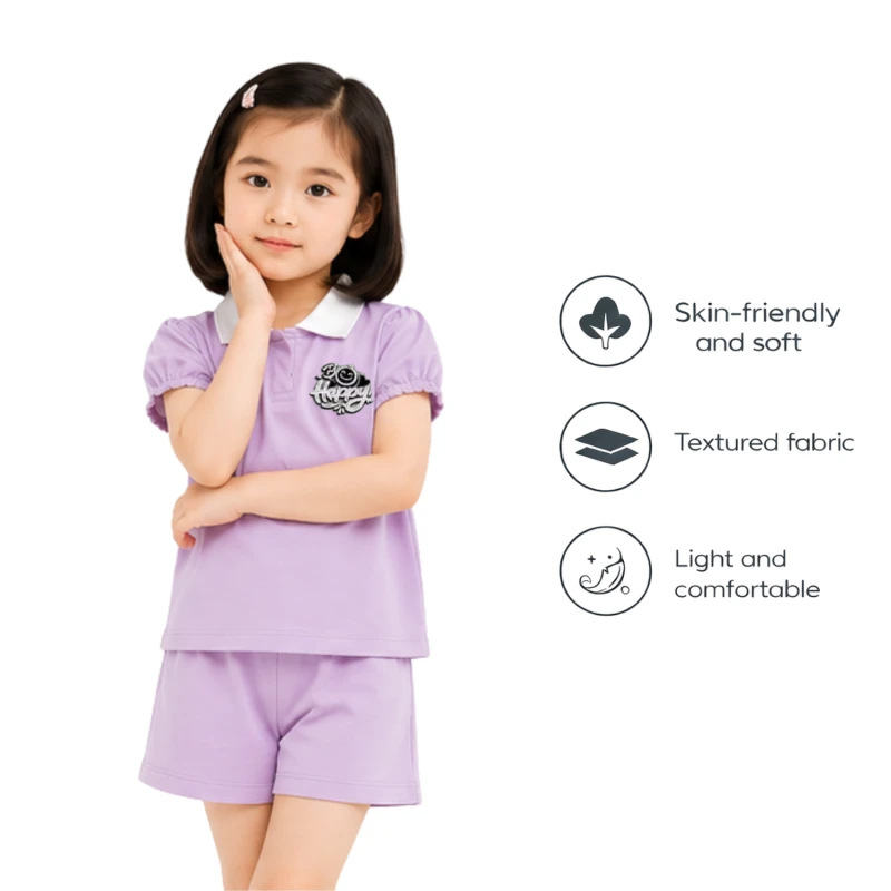 Setelan Anak Perempuan Lilac Bo Happy 3004