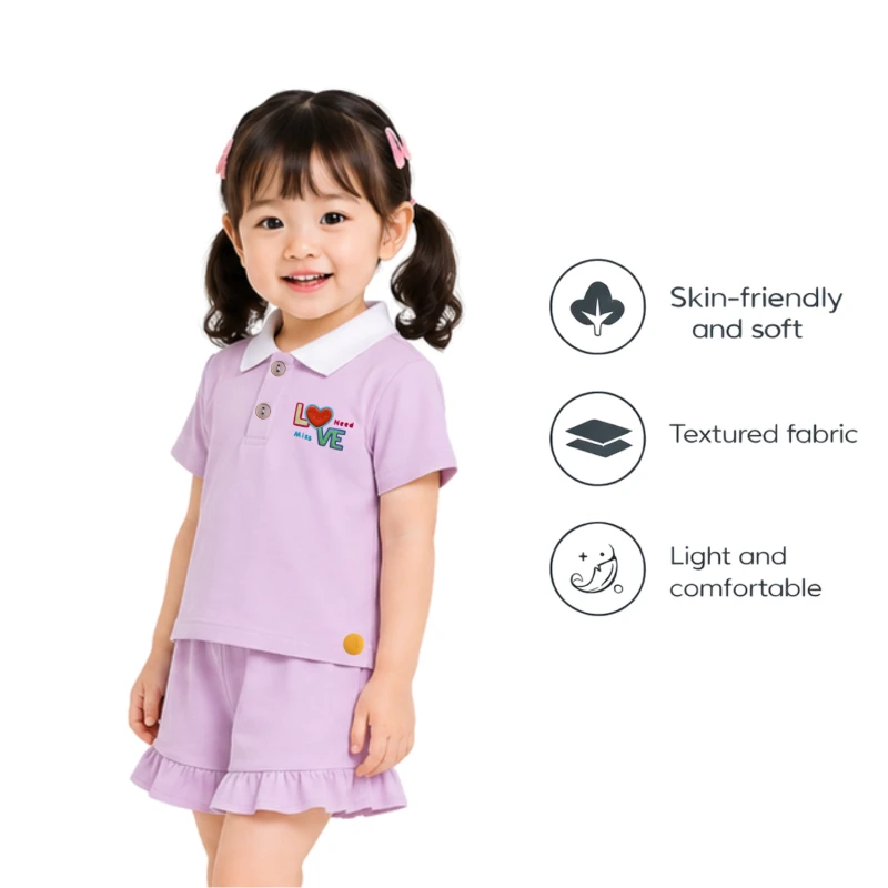 Setelan Anak Perempuan Lilac Love Need 3005