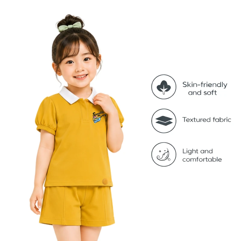 Setelan Anak Perempuan Yellow Sparkle 3004