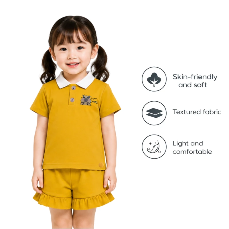 Setelan Anak Perempuan Yellow Capy Bara 3005